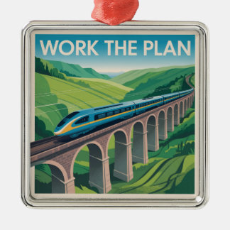 Work The Plan Metal Ornament