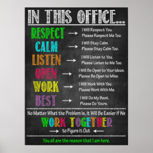 Work Together Office Classroom Poster