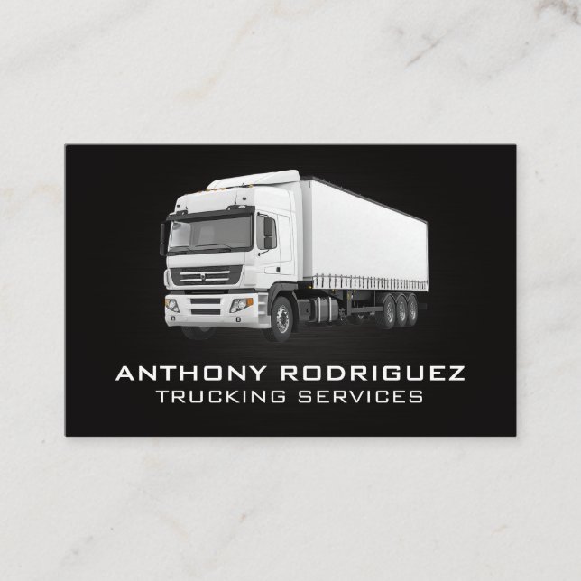 Work Truck | Deliveries and Transport Business Card (Front)