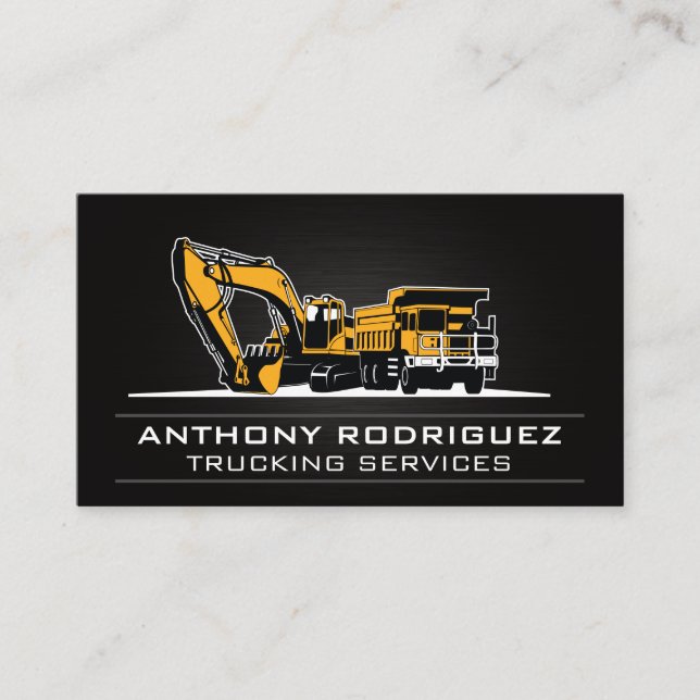 Work Vehicles | Drivers | Construction Business Card (Front)