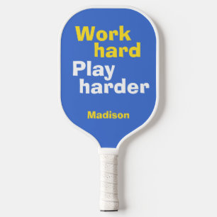 Work vs. Play custom name Pickleball Paddle