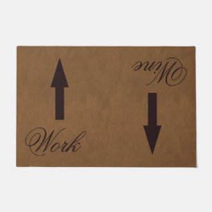 Work   Wine Customisable Doormat
