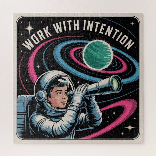 Work With Intention Jigsaw Puzzle (Vertical)