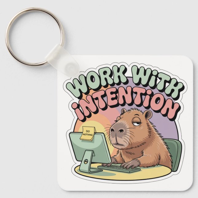 Work With Intention Key Ring (Front)