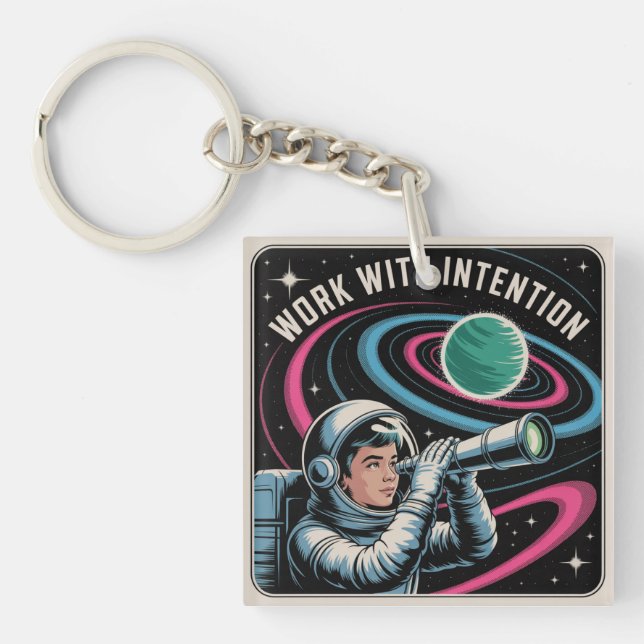 Work With Intention Key Ring (Front)