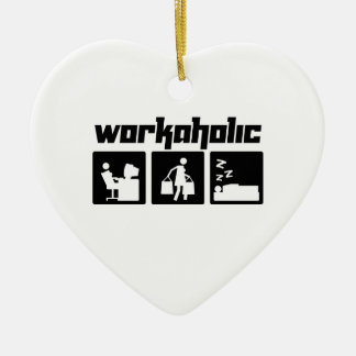 Workaholic Ceramic Tree Decoration