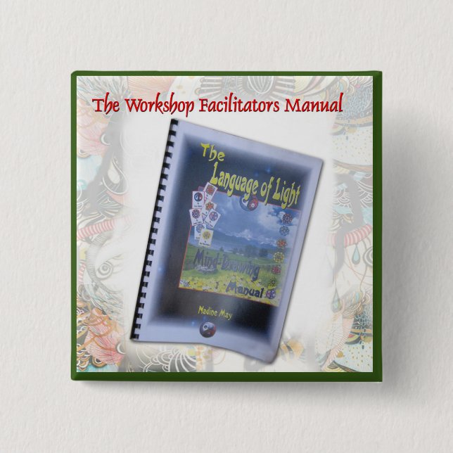 Workbook manual 15 cm square badge (Front)