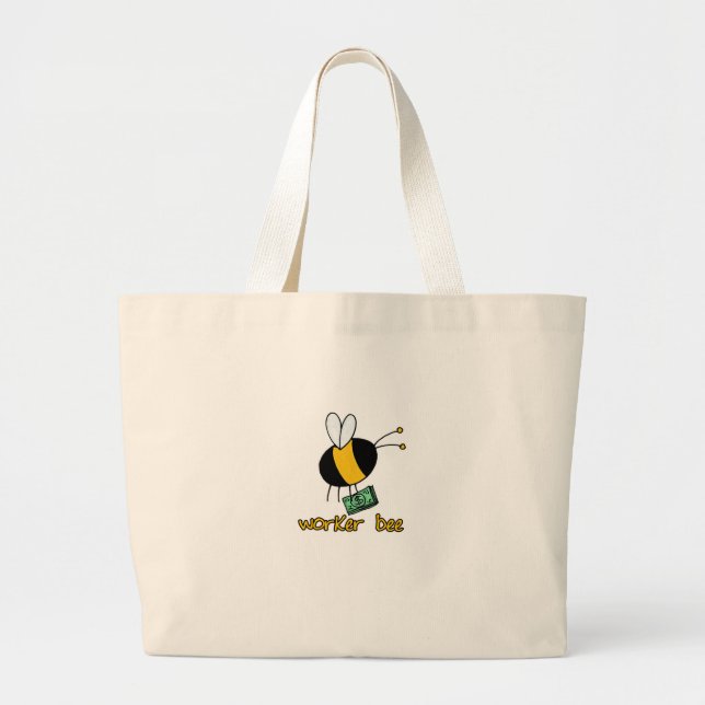 worker bee - banker large tote bag (Front)