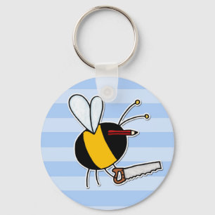worker bee - carpenter key ring