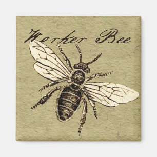 Worker Bee Insect Illustration Magnet
