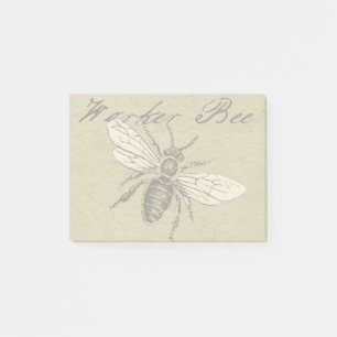 Worker Bee Insect Illustration Post-it Notes