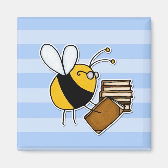 worker bee - librarian magnet (Front)