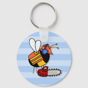 worker bee - lumberjack key ring