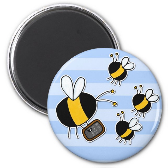 worker bee - teacher magnet (Front)
