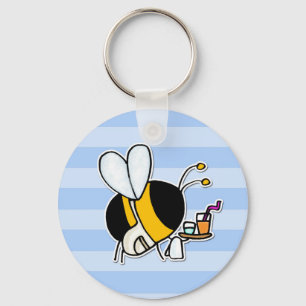 worker bee - waitress key ring