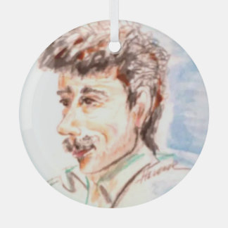 Worker Man  Glass Tree Decoration