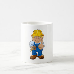 Worker With Hard Hat Coffee Mug
