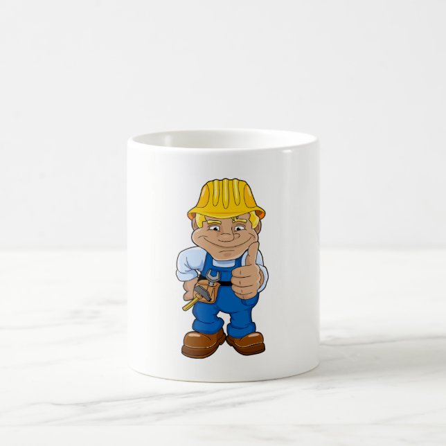 Worker With Hard Hat Coffee Mug (Center)