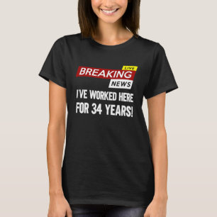 Worker work anniversary appreciation worked here f T-Shirt