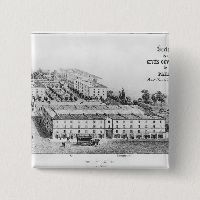 Workers' housing estate 15 cm square badge (Front)
