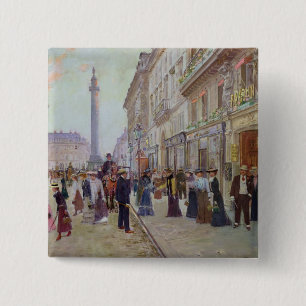 Workers leaving the Maison Paquin 15 Cm Square Badge
