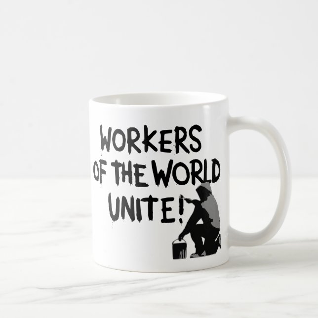 WORKERS THE WORLD UNITE GRAFFITI SPRAY-PAINTING MO COFFEE MUG (Right)