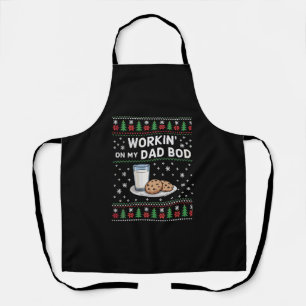 Workin' On My Dad Bod Pregnancy New Mum Baby  Apron