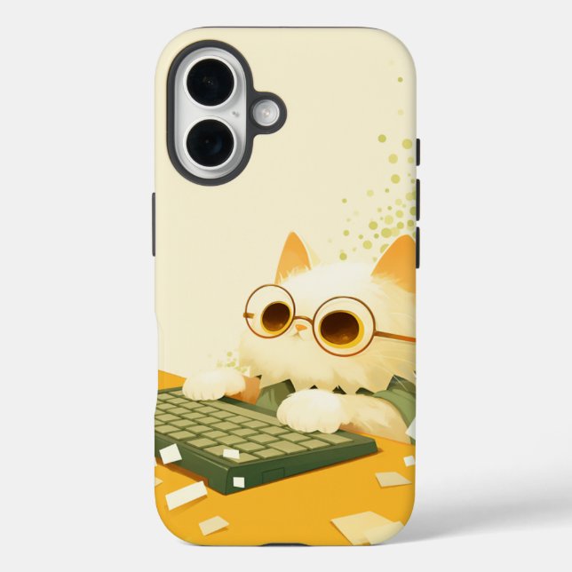 Working cat Phone Case, Apple iPhone 16, Tough Case-Mate iPhone Case (Back)