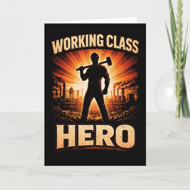 Working Class Hero Holiday Card (Front)