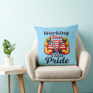 Working Class Pride Strong Arms Design Cushion