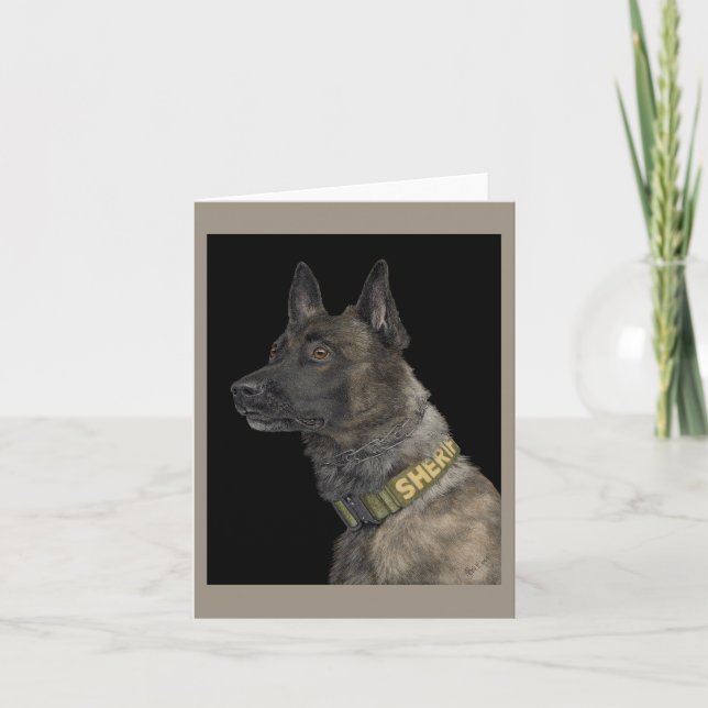 Working Dutch Shepherd Card - "K9 Yukon" (Front)