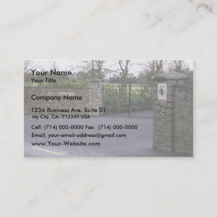 Working Entrance Of Castlemartin Stud In Kilcullen Business Card