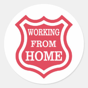 Working From Home Classic Round Sticker