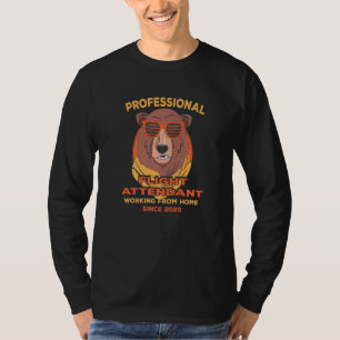 Working From Home Flight Attendant Stewardess Dad T-Shirt