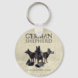 Working German Shepherd Dog  - GSD Key Ring