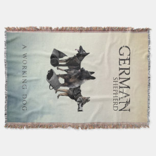 Working German Shepherd Dog - GSD Throw Blanket