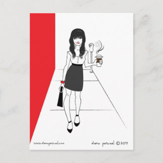 Working Girl Postcard