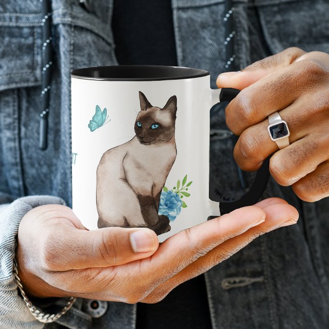 Working Hard for My Siamese Cat Mug (Creator Uploaded)