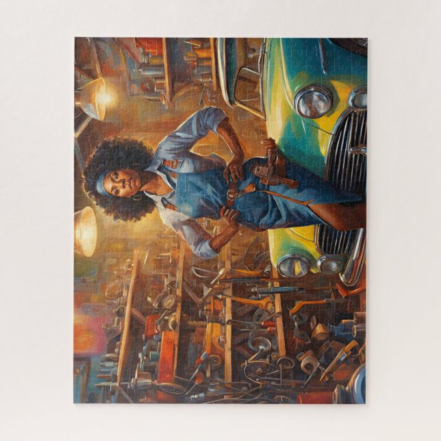 Working hard in the shop jigsaw puzzle (Vertical)