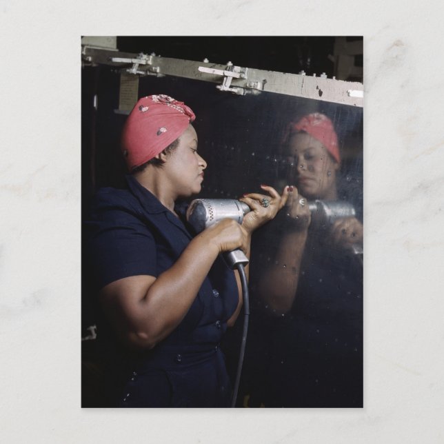 Working in the Factory Postcard (Front)