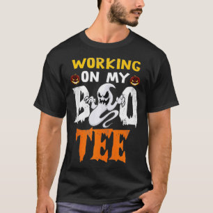 Working On My Boo Tee Funny Halloween Workout Body