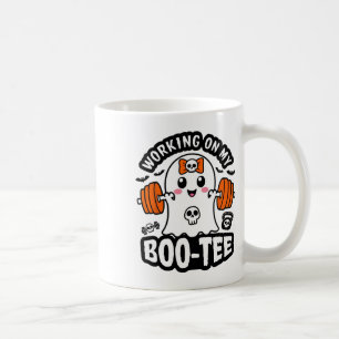 Working On My Boo Tee Halloween Dead Lift Ghost Gy Coffee Mug