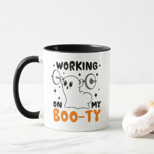 Working On My Booty Cute Halloween Mug