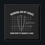 Working On My Quads Funny Algebra Math Gym Teacher Magnet<br><div class="desc">Working On My Quads Funny Algebra Math Gym Teacher</div>