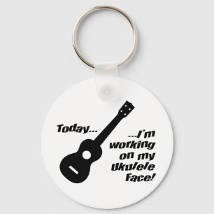 Working on my ukulele face! key ring