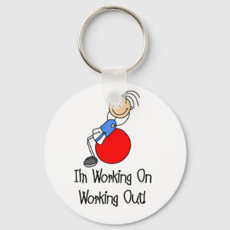 Working on Working Out T-shirts and Gifts Key Ring