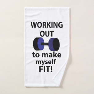 Working Out Workout Weights Work Out Hand Towel