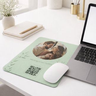 Working to Our Rhythm | Botanical Photo & Music QR Mouse Pad
