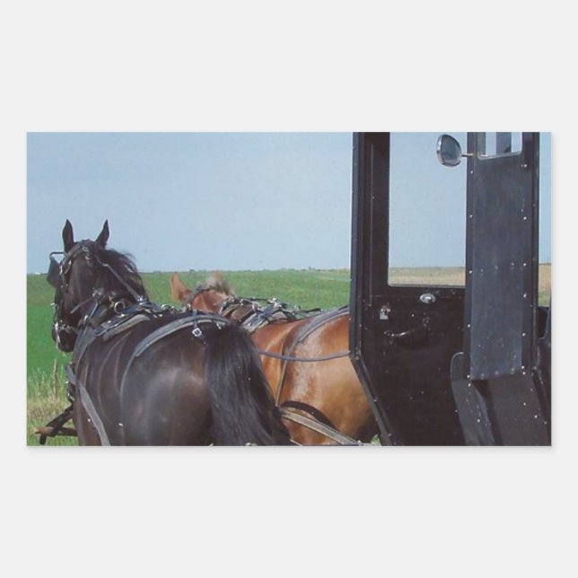 Working Together Rectangular Sticker (Front)