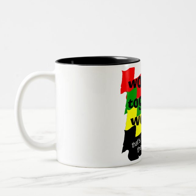 Working together works Two-Tone coffee mug (Left)